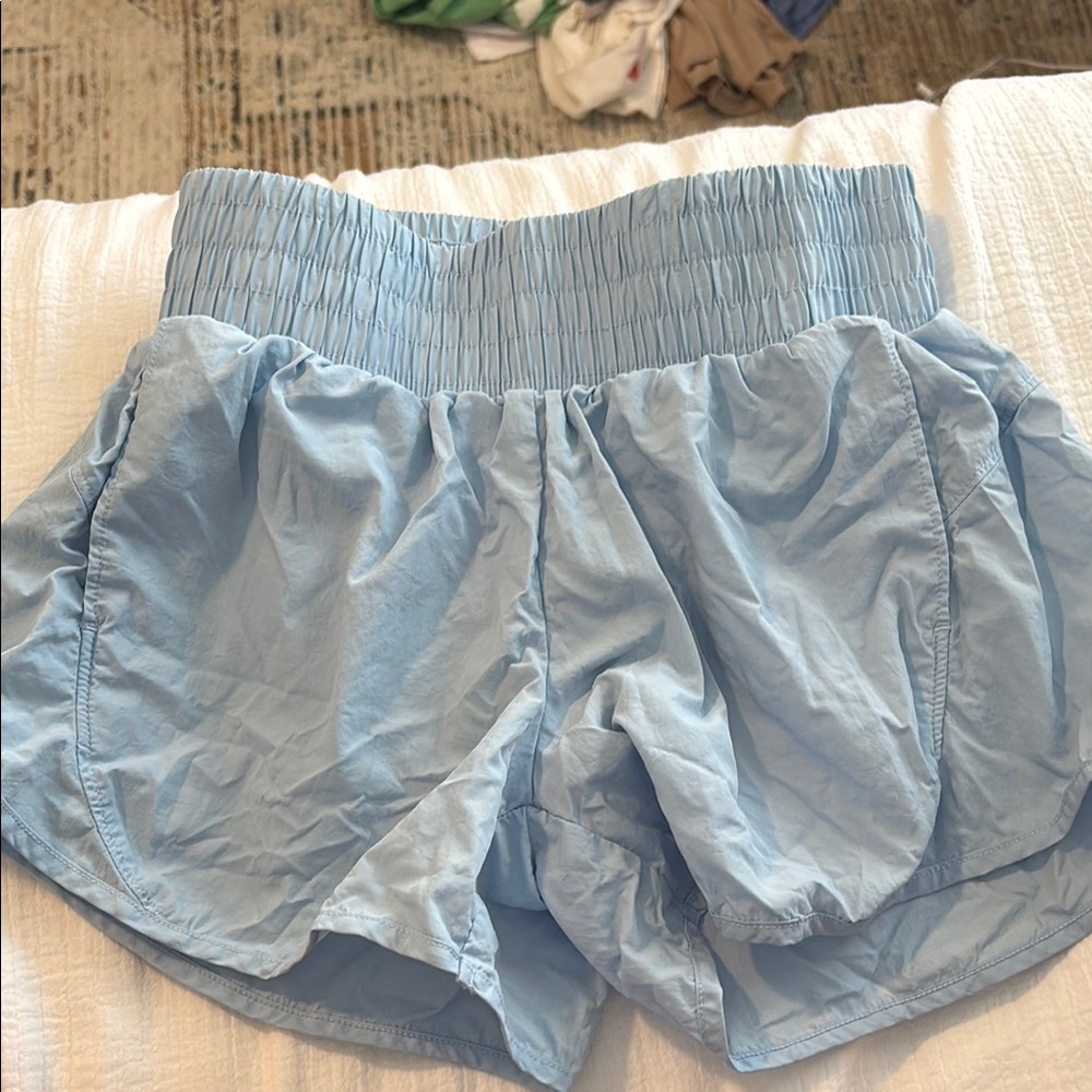 Target Light Blue Smocked-Waist Athletic Shorts